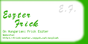 eszter frick business card